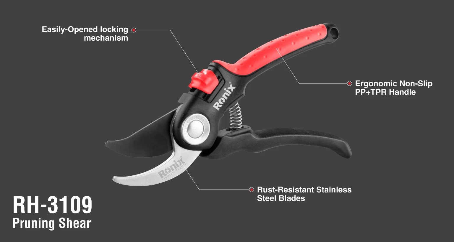 قیچی باغبانی اسلایدی رونیکس مدل RH-3109