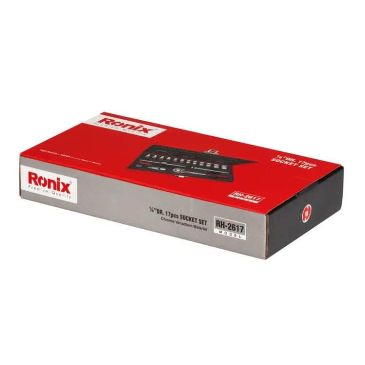 مجموعه بکس 17 عددی 1/4 اینچ رونیکس ساخت تایوان مدل RH-2617