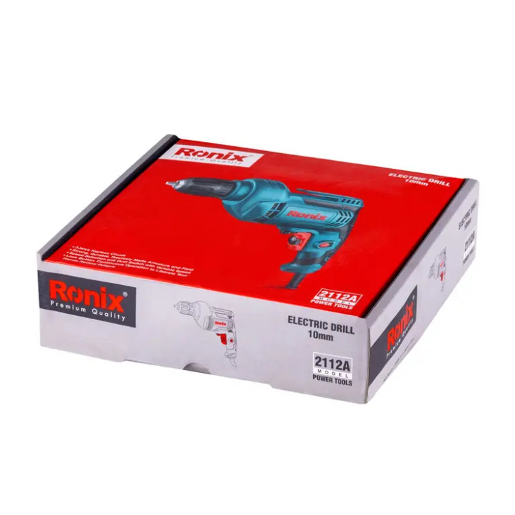 دریل برقی اتوماتیک 10میلیمتری 450 وات رونیکس مدل 2112A همراه با گارانتی 12 ماهه شرکت رونیکس