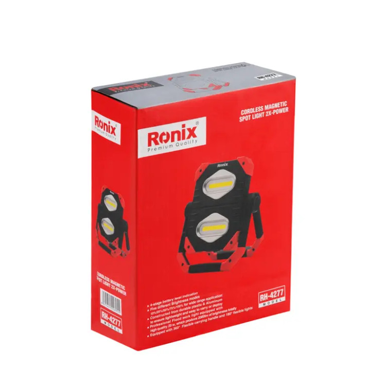 نورافکن کتابی شارژی مگنتی تاشو رونیکس مدل RH-4277