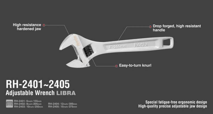 آچار فرانسه 12 اینچ لیبرا رونیکس مدل RH-2404