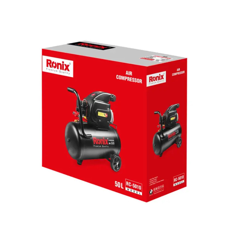 کمپرسور باد 50 لیتری 2 اسب بخار رونیکس مدل RC-5010 همراه با گارانتی 12 ماهه شرکت رونیکس