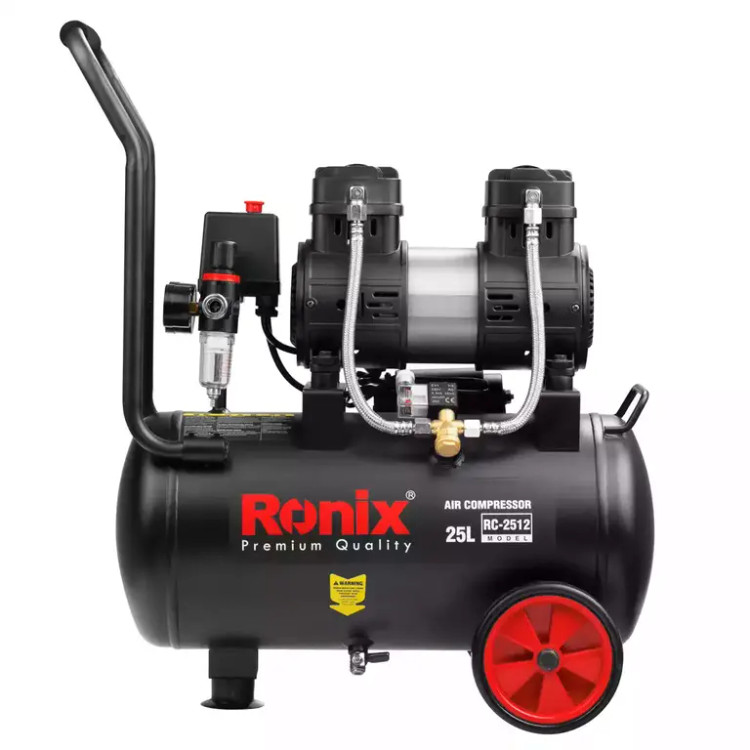 کمپرسور باد 25 لیتری بی صدا رونیکس مدل RC-2512 همراه با گارانتی 12 ماهه شرکت رونیکس