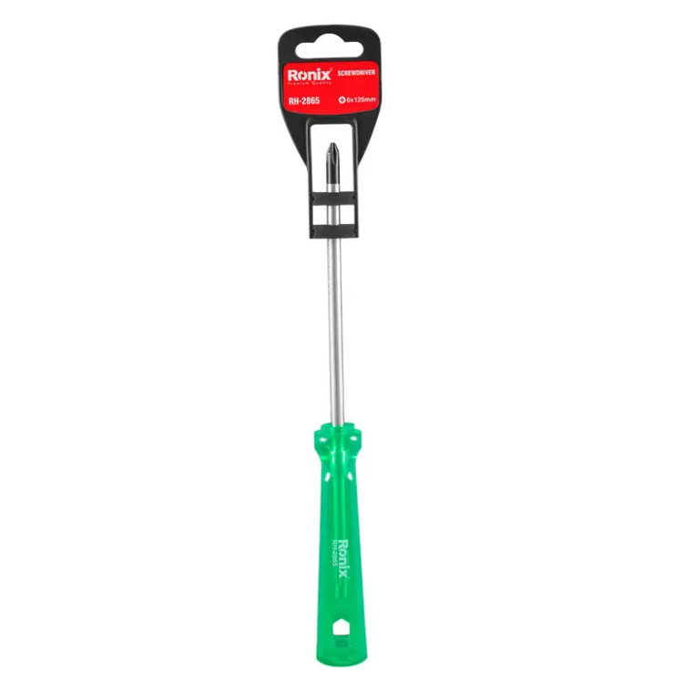 پیچ گوشتی تکی ساده 125*6 چهارسو کریستالی رونیکس مدل RH-2865