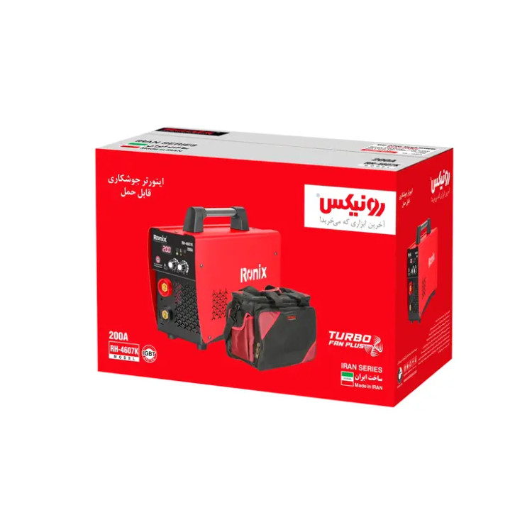 اینورتر جوشکاری 200 آمپر رونیکس مدل RH-4607Kهمراه با گارانتی 40 ماهه شرکت رونیکس