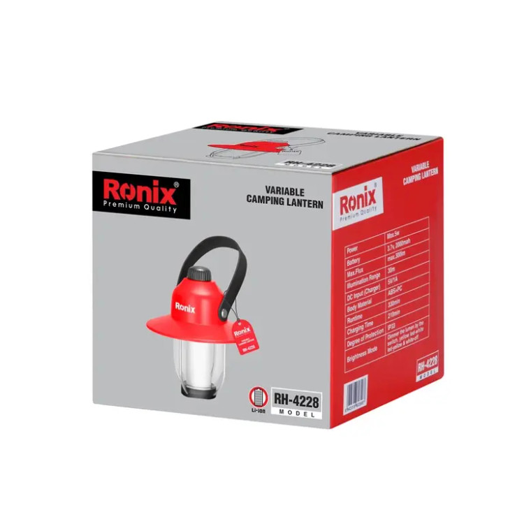 چراغ فانوسی مینی ولوم دار شارژی رونیکس مدل RH-4228