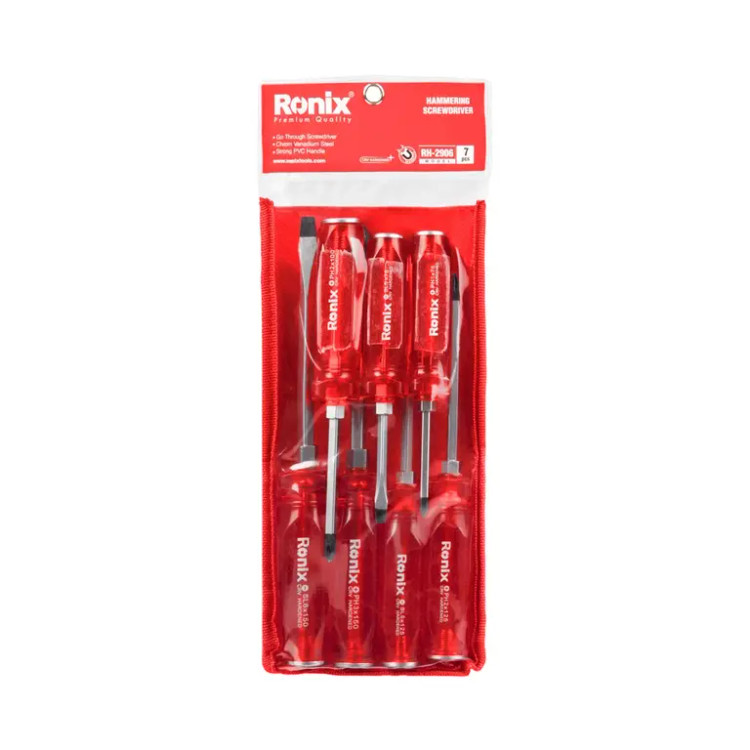 مجموعه 7 عددی پیچ گوشتی ضربه خور رونیکس مدل RH-2906