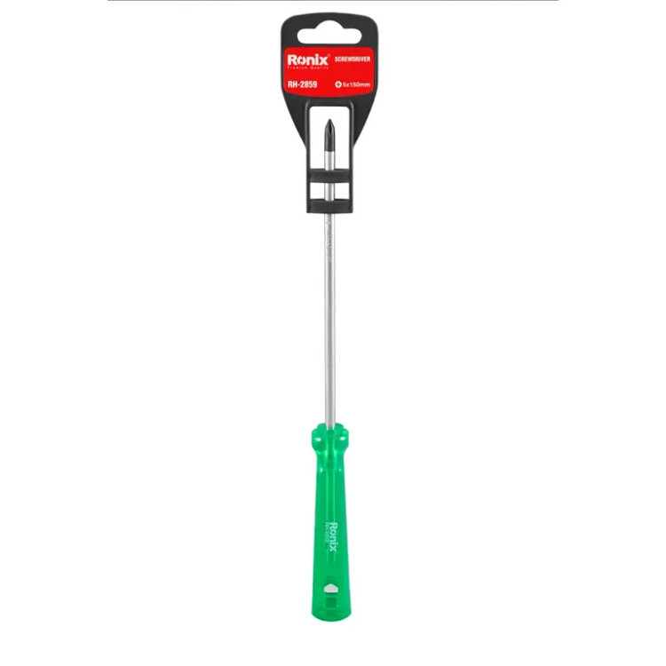 پیچ گوشتی تکی ساده 150*5چهارسو کریستالی رونیکس مدل RH-2859