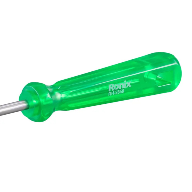پیچ گوشتی تکی ساده 125*5 چهارسو کریستالی رونیکس مدل RH-2858