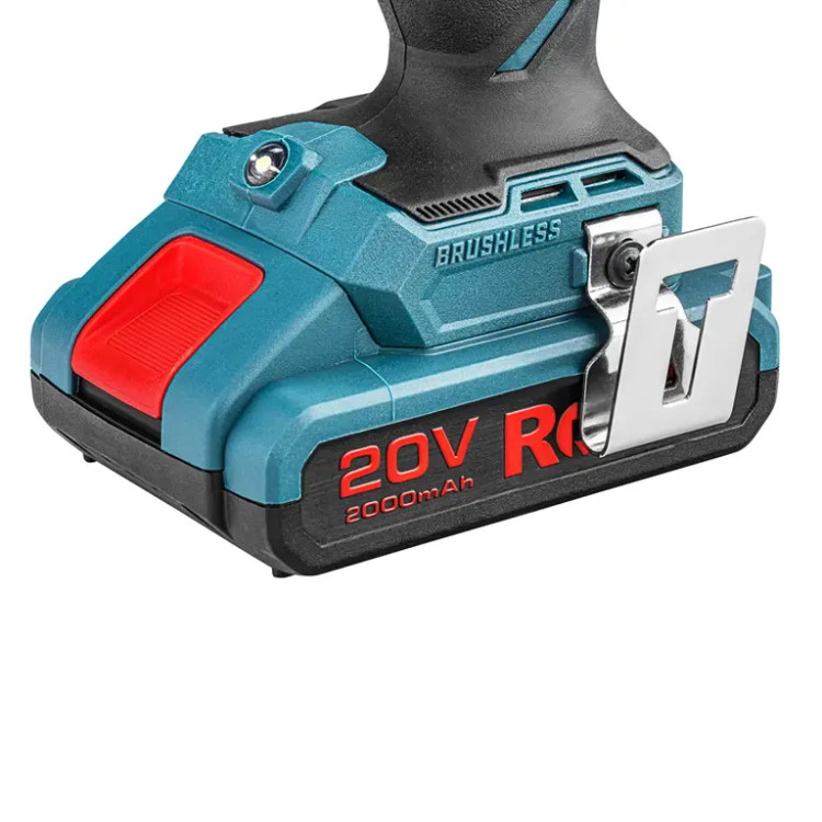 کیت دریل شارژی 20 ولت موتور براشلس صنعتی 2 آمپر ساعت رونیکس مدل RH-8905K همراه با گارانتی 12 ماهه شرکت رونیکس