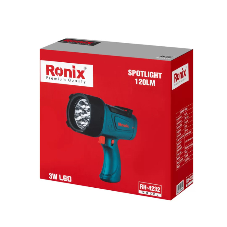 نورافکن تفنگی 80 لومن رونیکس مدل RH-4232