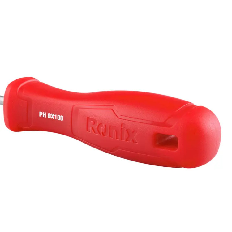 پیچ گوشتی تکی 100x3 چهارسو پلاستیکی تک رنگ رونیکس مدل RH-2837