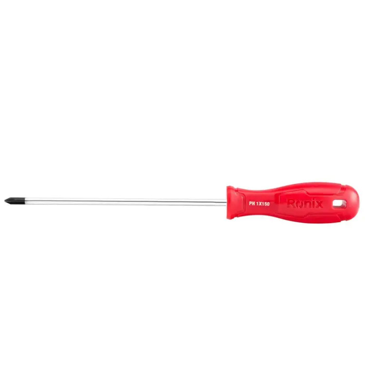 پیچ گوشتی چهارسو 150x5 تکی پلاستیکی تک رنگ رونیکس مدل RH-2872