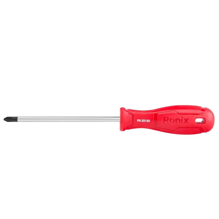 پیچ گوشتی چهارسو 125x6 تکی پلاستیکی تک رنگ رونیکس مدل RH-2874